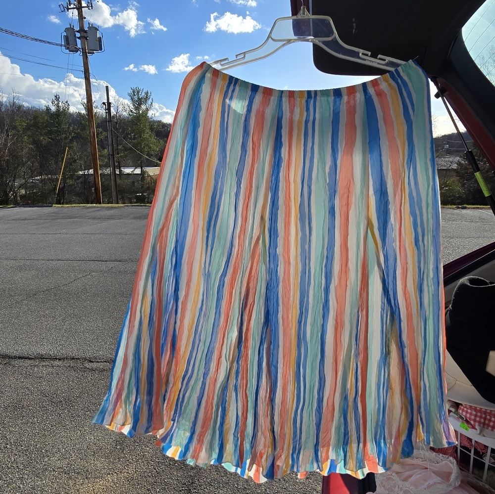 Pastel Rainbow Stripe Skirt